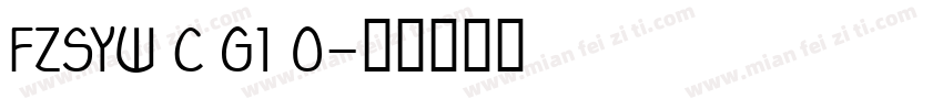 FZSYW C G1 0字体转换